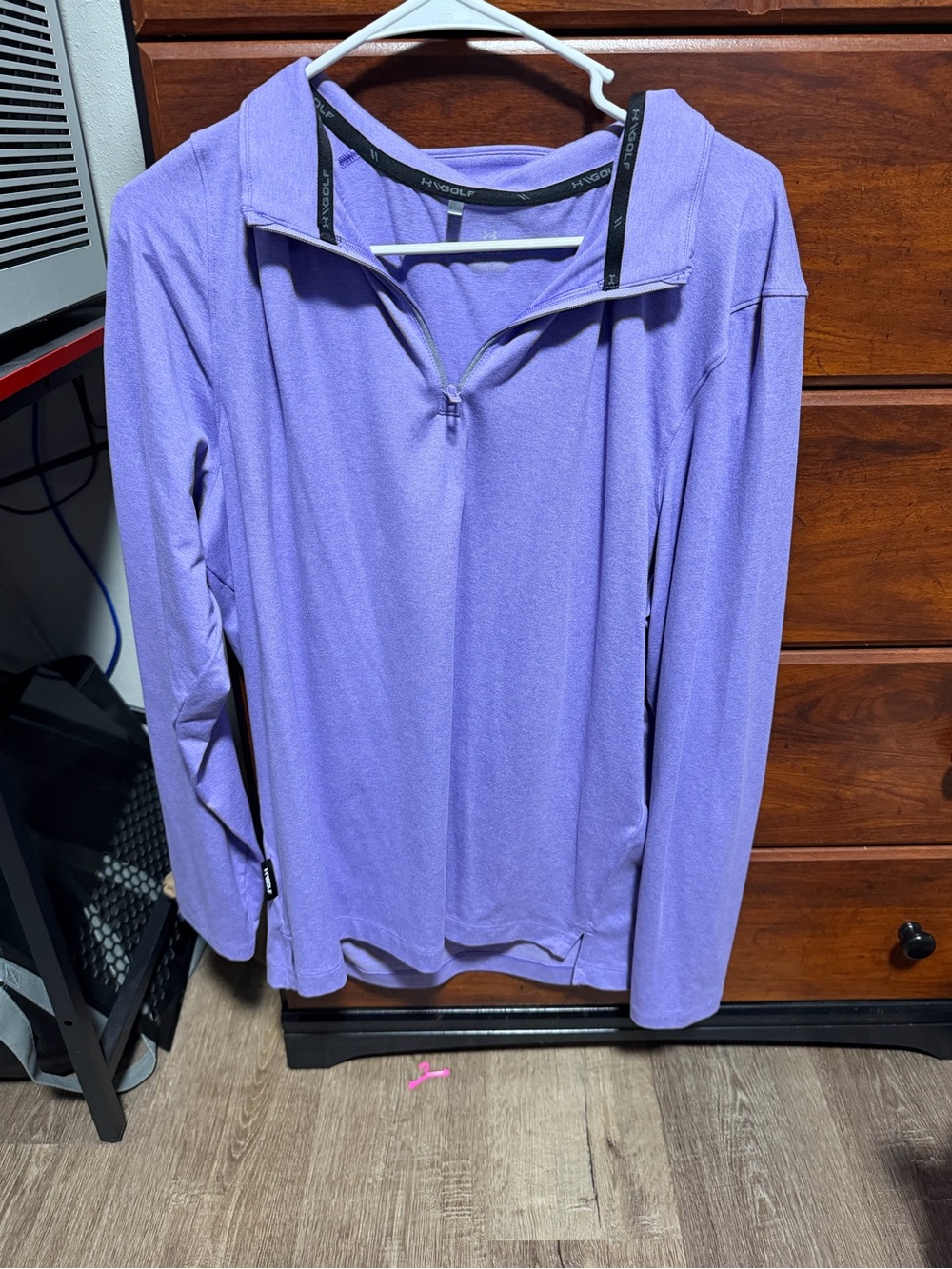 Under Armour Lavender Quarter-Zip Long Sleeve Top